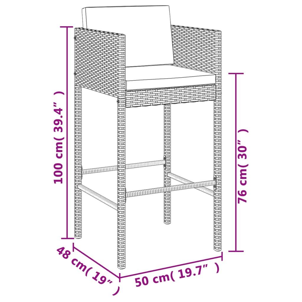 VidaXL Gartenbar set poly-rattan  