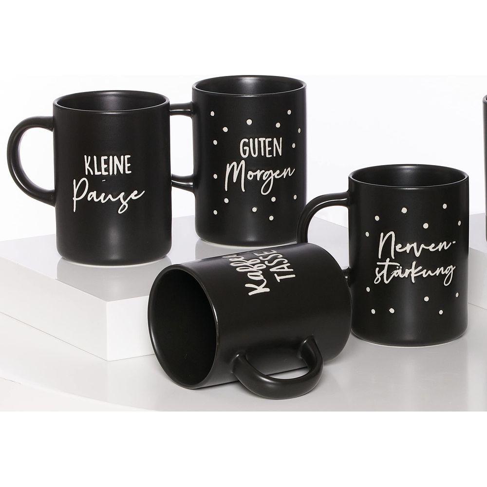 Ritzenhoff & Breker Svart Kaffeebecherset 4-teilig  