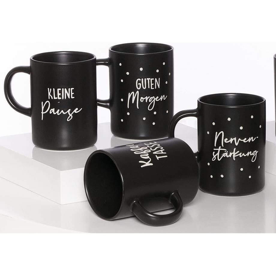 Ritzenhoff & Breker Svart Kaffeebecherset 4-teilig  