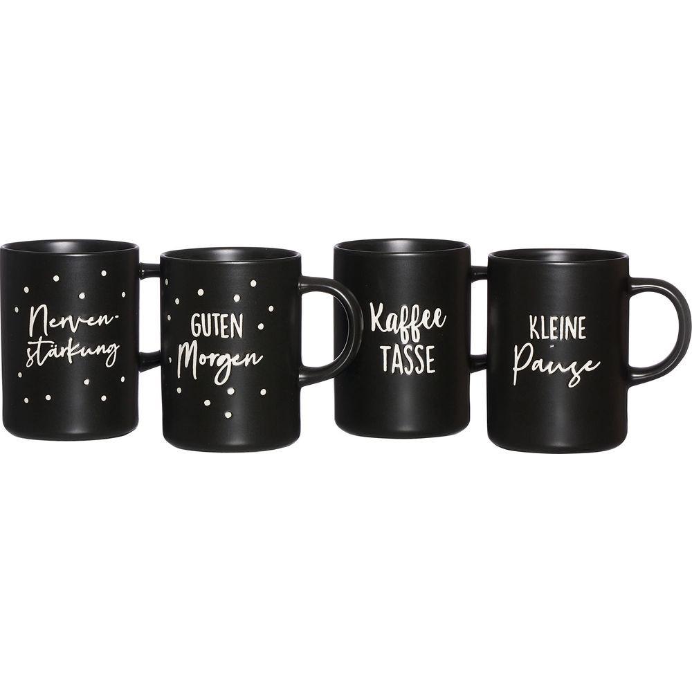 Ritzenhoff & Breker Svart Kaffeebecherset 4-teilig  