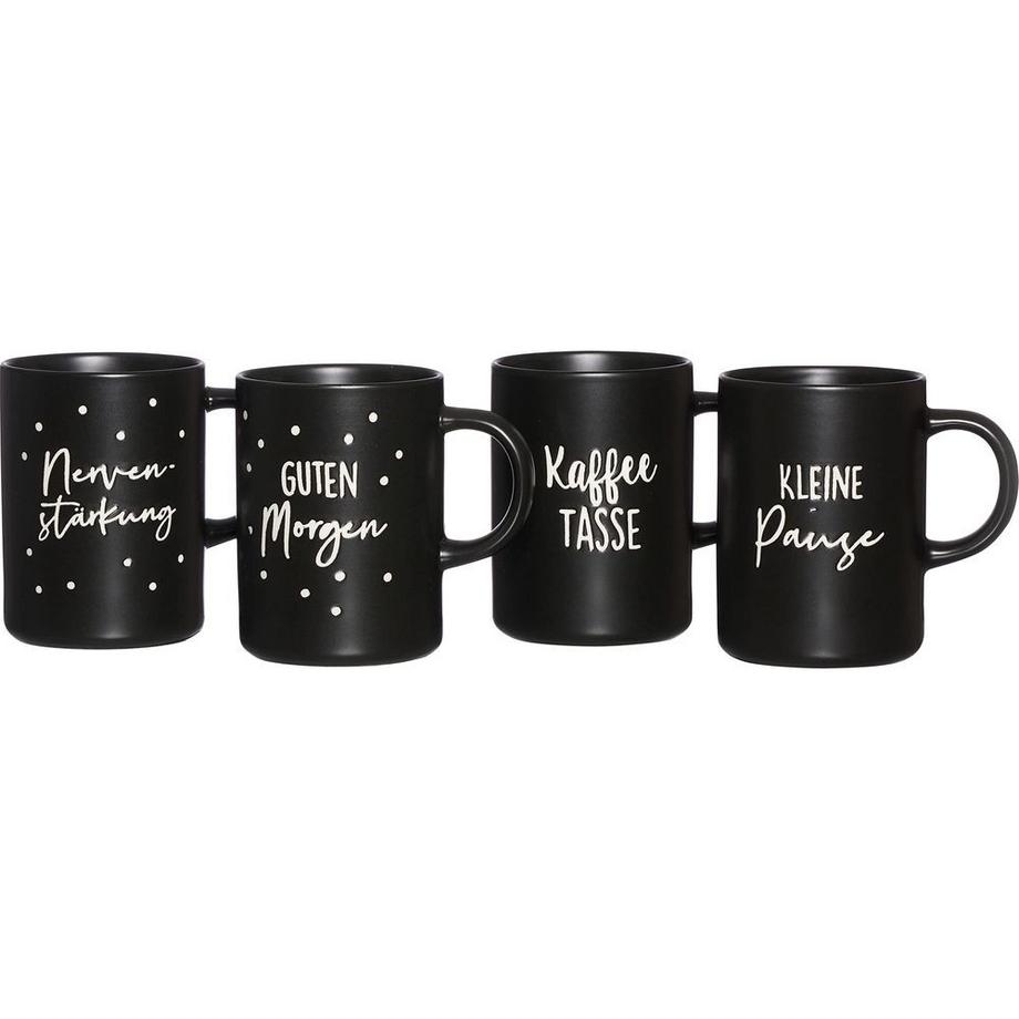 Ritzenhoff & Breker Svart Kaffeebecherset 4-teilig  