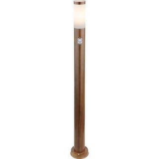 mutoni Lampada da esterno Boston inox 1xE27 effetto legno 13x13x110  