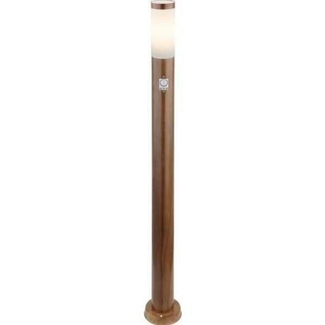 mutoni Lampada da esterno Boston inox 1xE27 effetto legno 13x13x110  