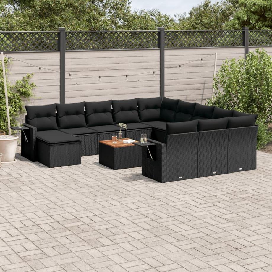 VidaXL Ensemble de canapés de jardin rotin synthétique  
