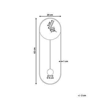 Beliani Orologio a pendolo en Acciaio Moderno SALVAN  