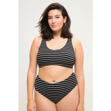 Haut de bikini à rayures avec bonnets souples, matière avec part de stretch