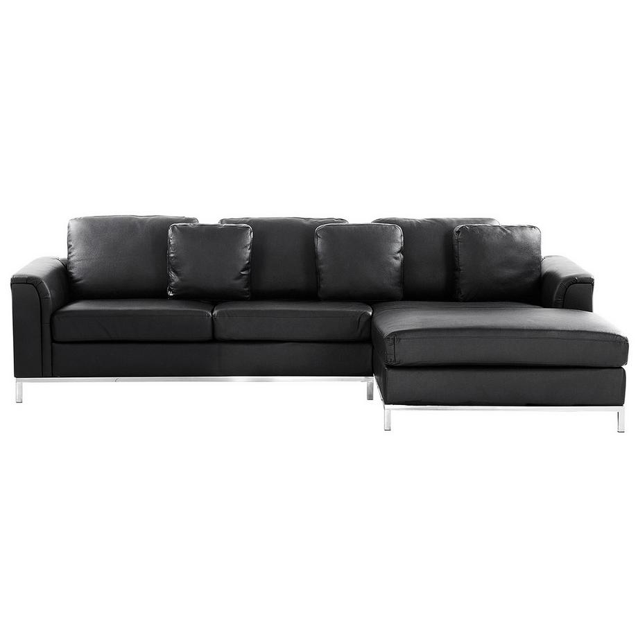 Linksseitiges Ecksofa aus Echtleder  OSLO