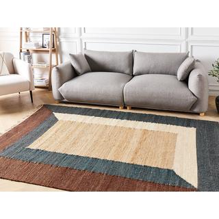 Beliani Tapis en Jute Boho ORTAKOY  