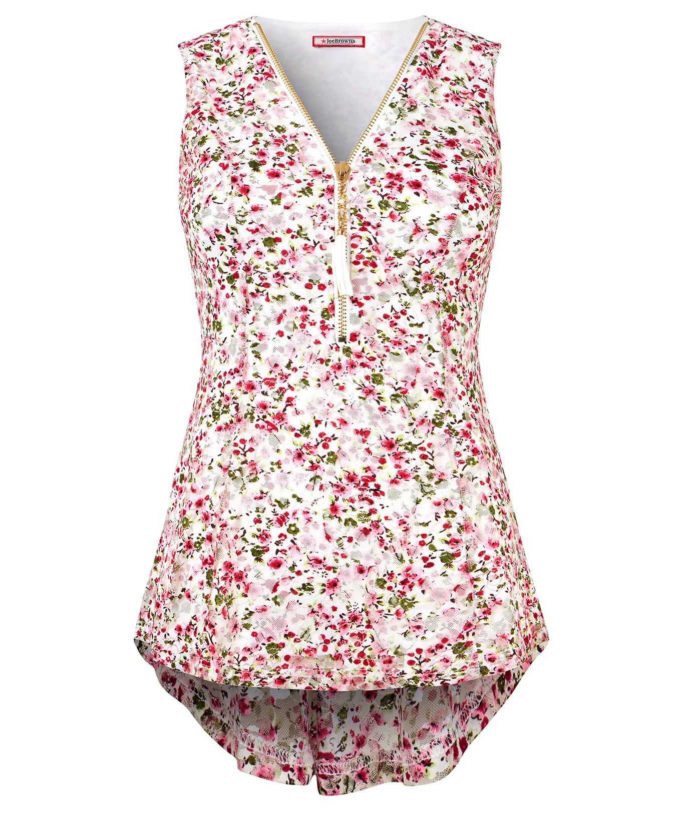 Joe Browns Top Scollo a V in Pizzo Floreale  