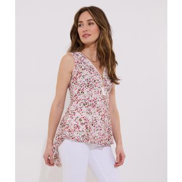 Florale Spitze V-Ausschnitt Top