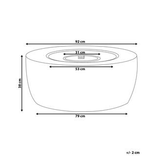 Beliani Feuerstelle aus Leichtbeton (MgO) INDUS  