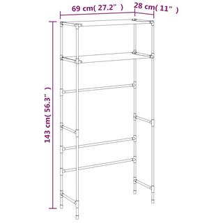 VidaXL Waschmaschinenregal eisen  