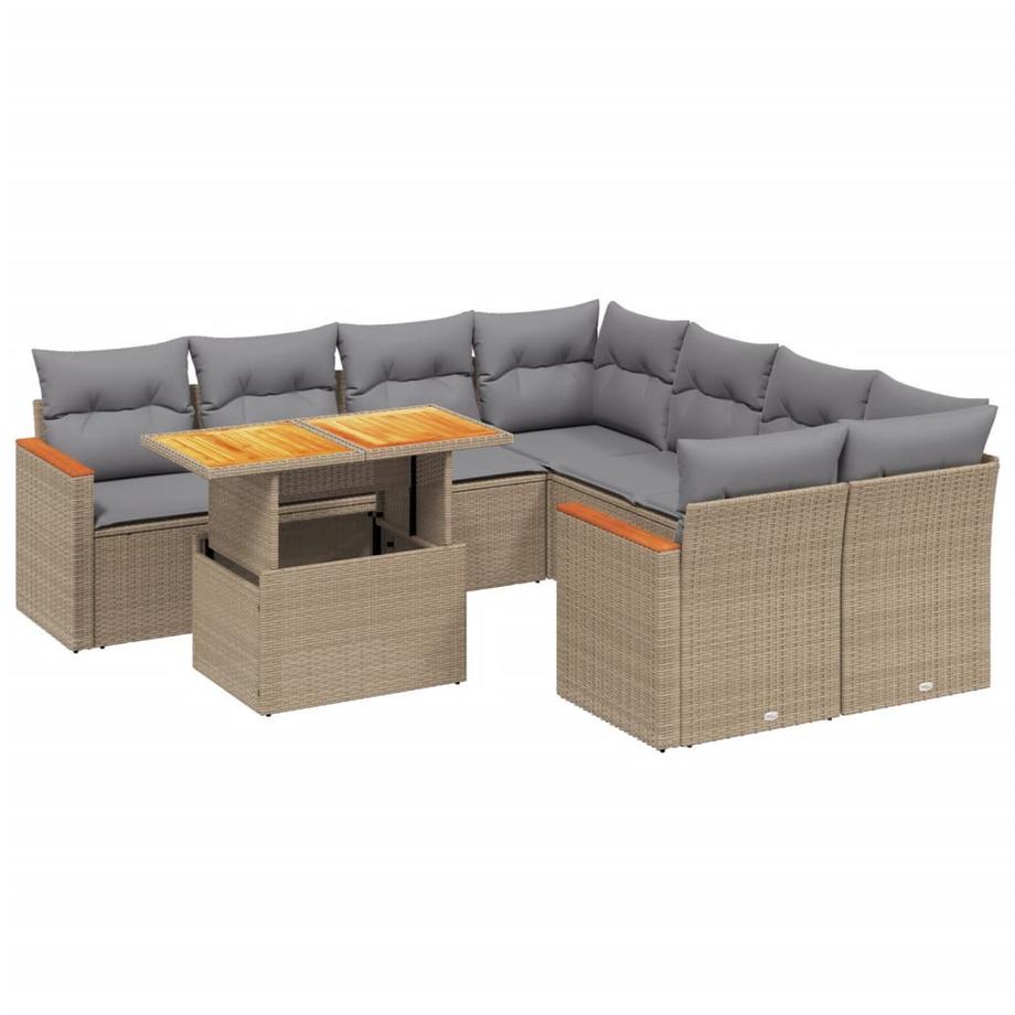 set divano da giardino Polirattan