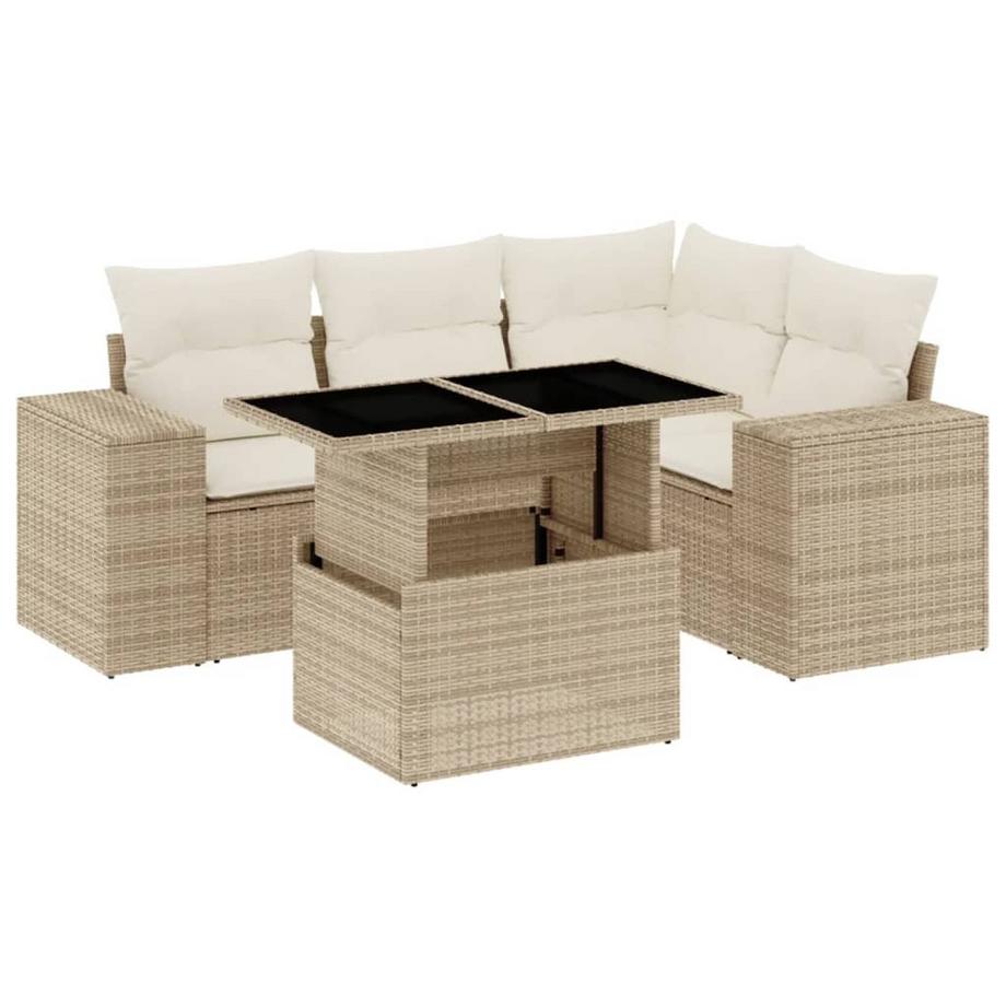 set divano da giardino Polirattan