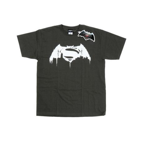 DC COMICS  Tshirt BATMAN SUPERMAN BEATEN LOGO 