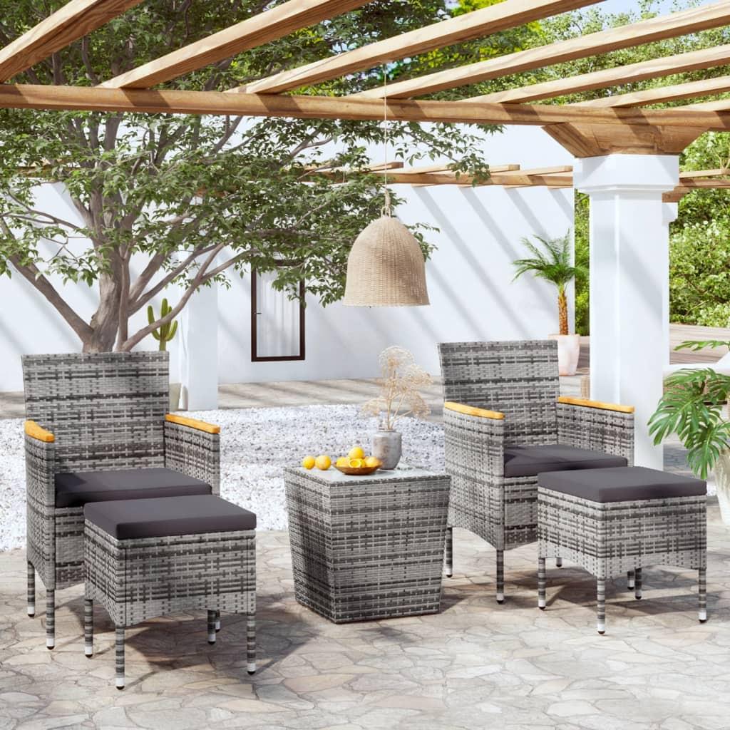 VidaXL set bistrot da giardino Polirattan  