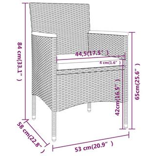 VidaXL Garten bistro set poly-rattan  