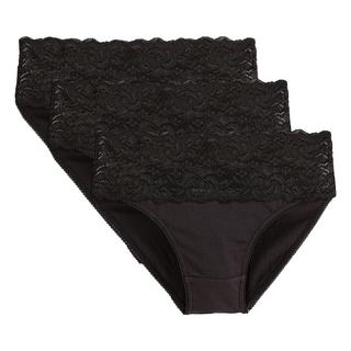 La Redoute Collections Confezione da 3 Slip con Ampia Fascia in Pizzo  