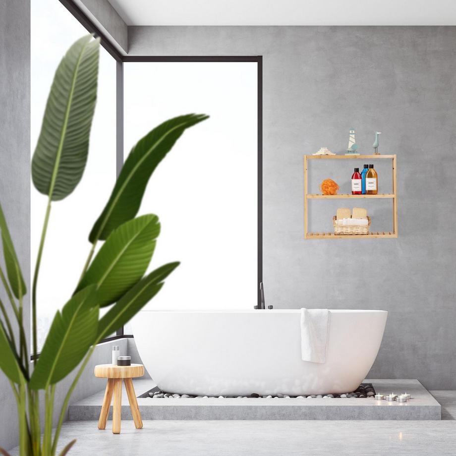 Northio  Étagère de salle de bain étroite avec 3 étagères 