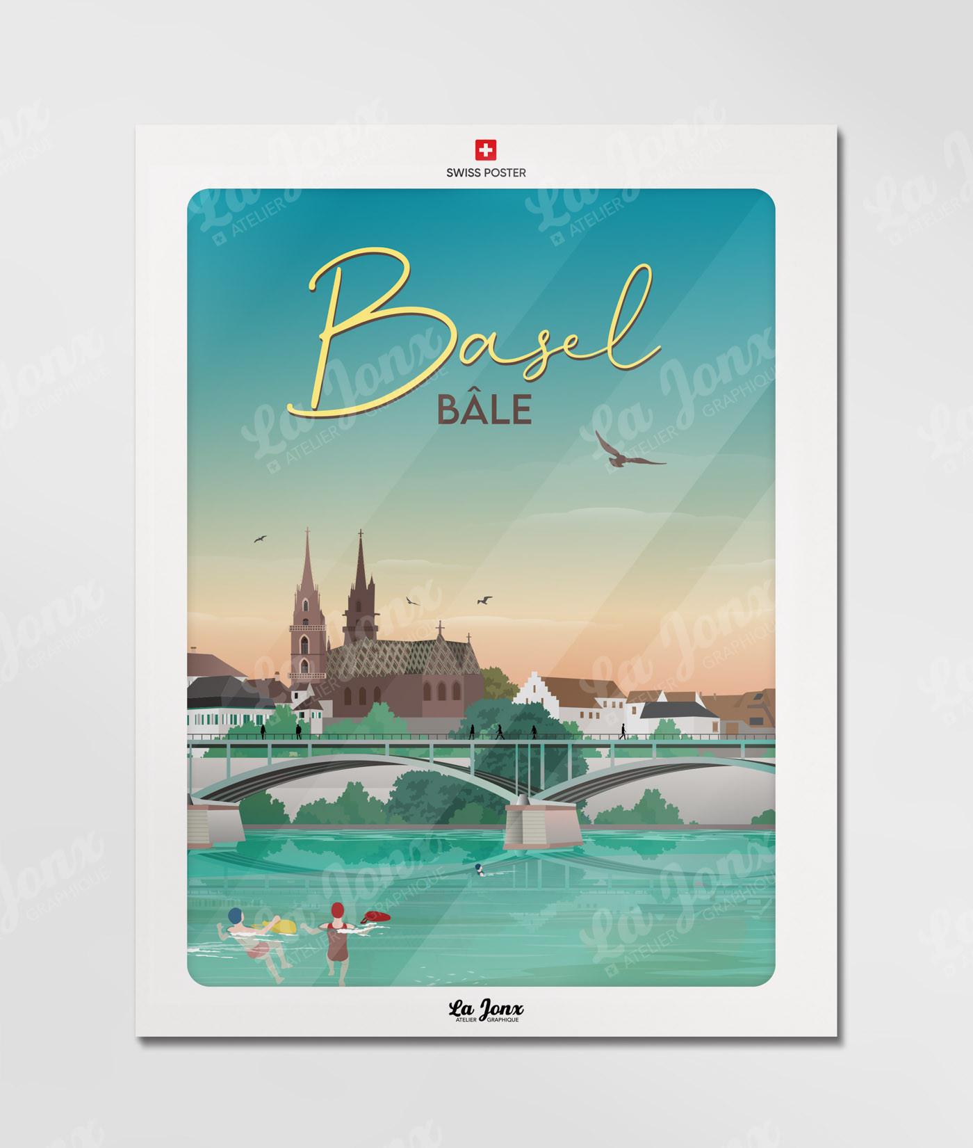La-Jonx Bâle - La baignade - Poster  