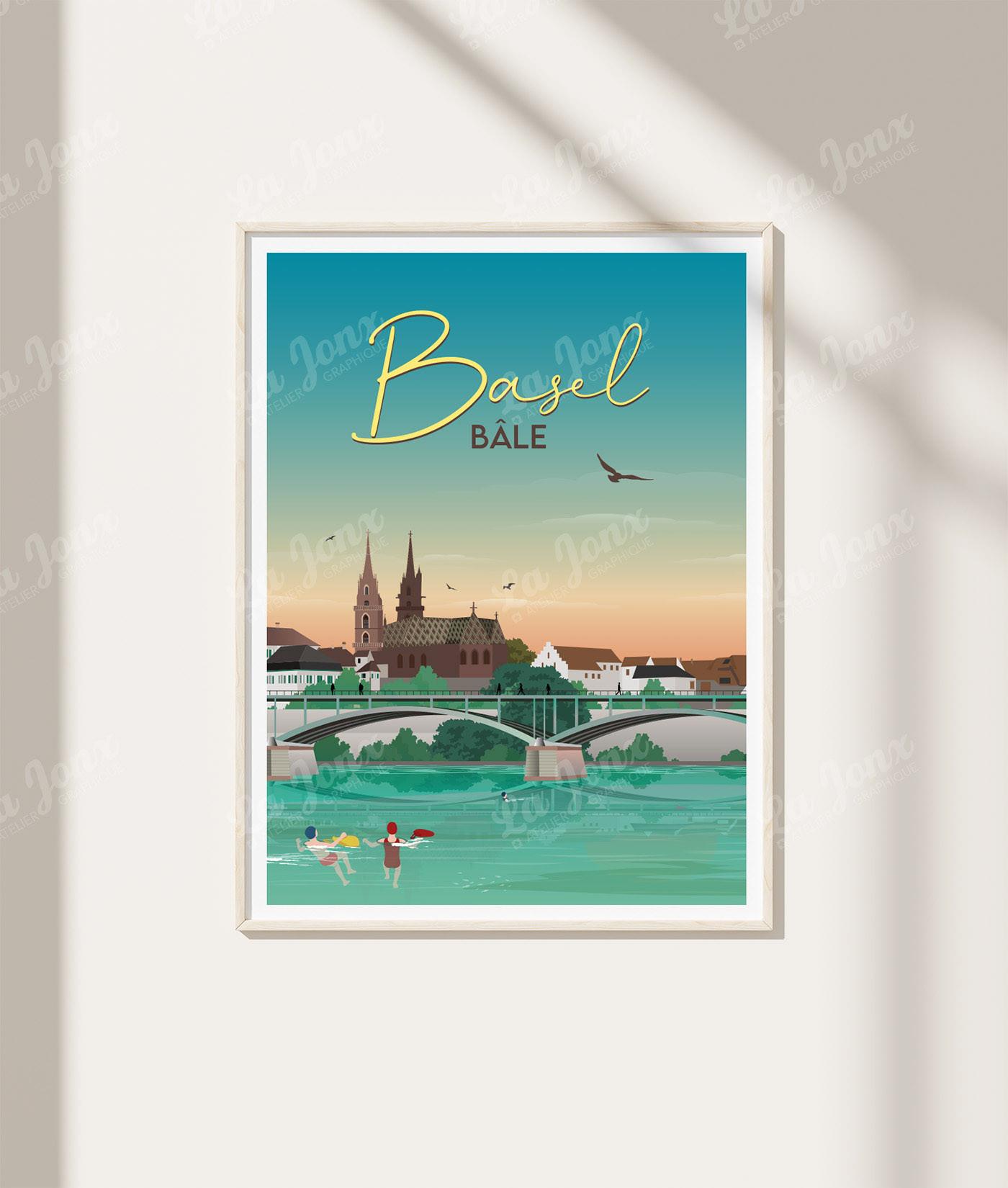 La-Jonx Bâle - La baignade - Poster  