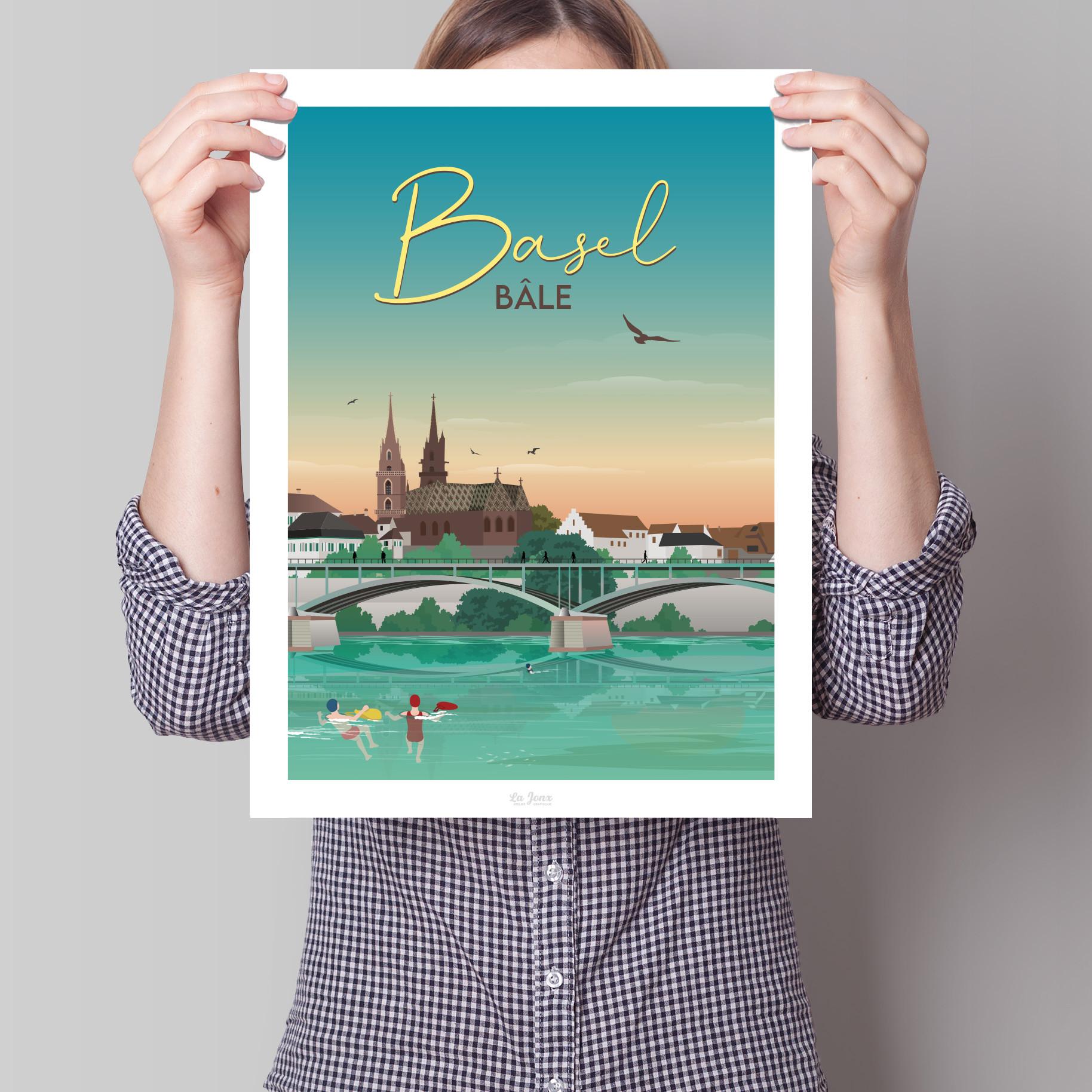 La-Jonx Bâle - La baignade - Poster  