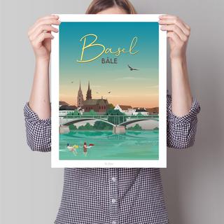 La-Jonx Bâle - La baignade - Poster  