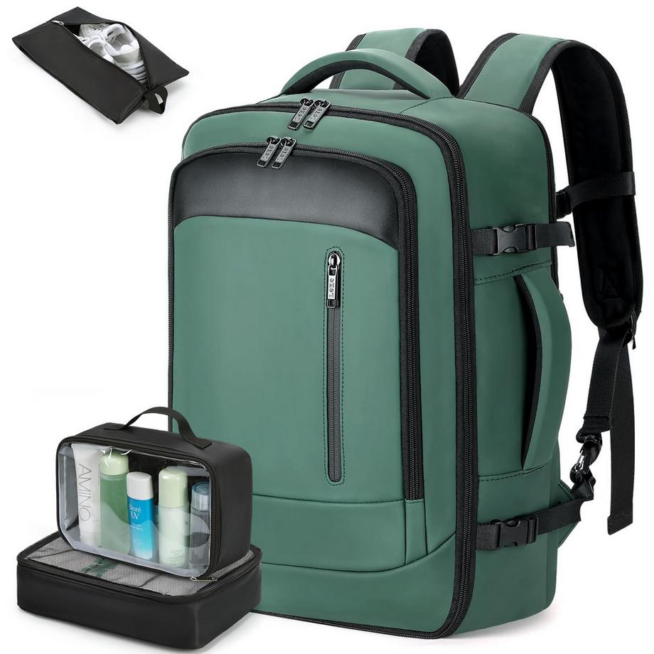 Only-bags.store  Sac à Dos Étanche pour Bagages à Main avec 3 Cubes d'emballage, grand sac à dos de Voyage Sac à Dos de Voyage 