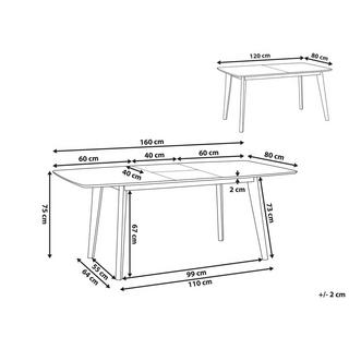 Beliani Table de repas en MDF Moderne SANFORD  