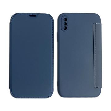 FlipCase in Lederoptik iPhone XS Max - Dark Blue