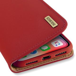 DuxDucis  custodia iPhone Xs / X - Serie Dux Ducis Wish in vera pelle rossa 