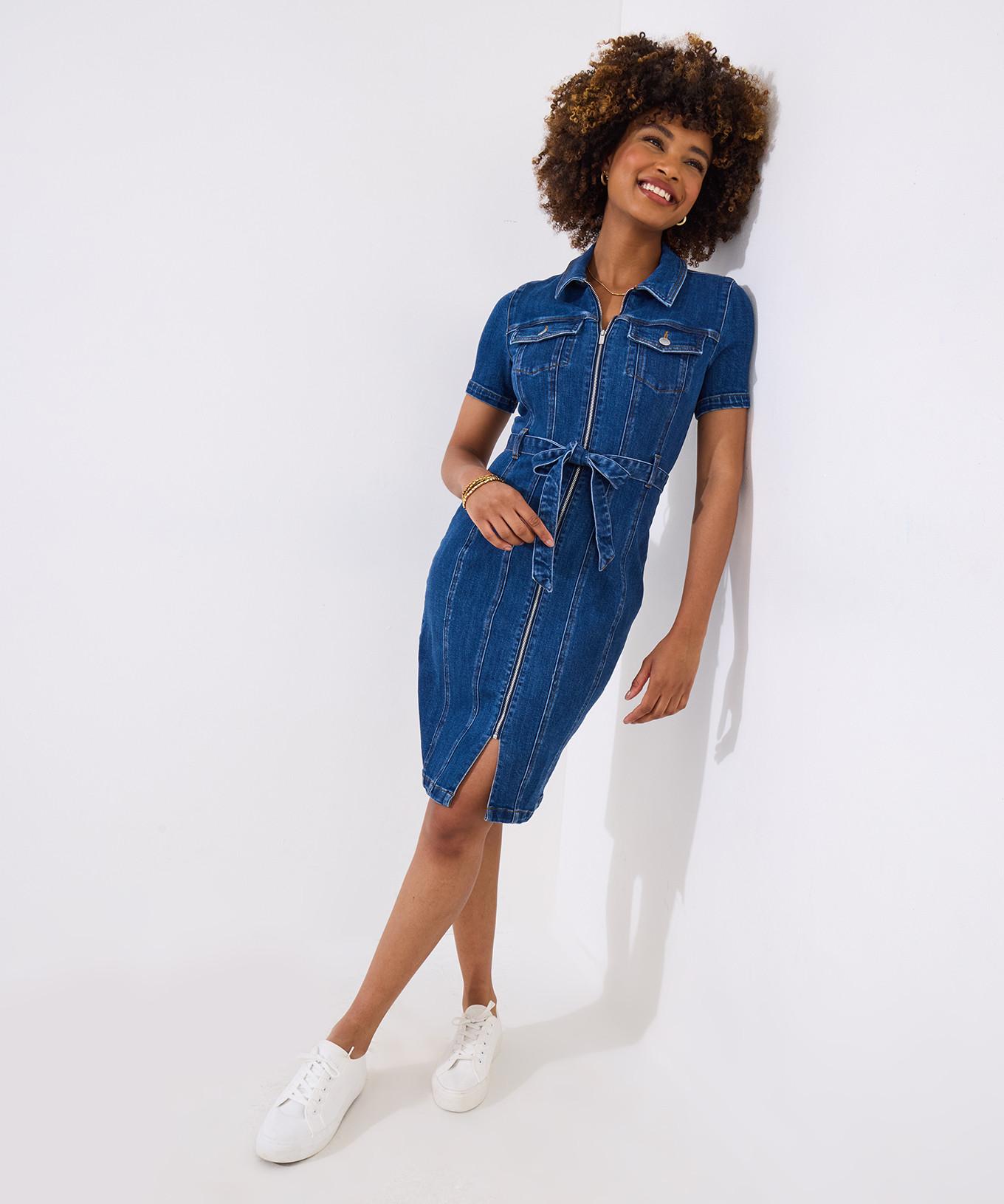 Joe Browns  Vintage Denim-Kleid mit Reißverschluss 