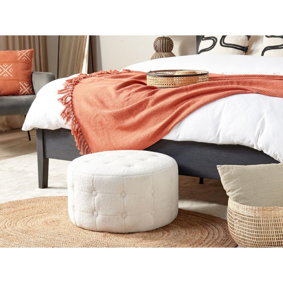 Beliani Pouf en Bouclé Glamour TAMPA  