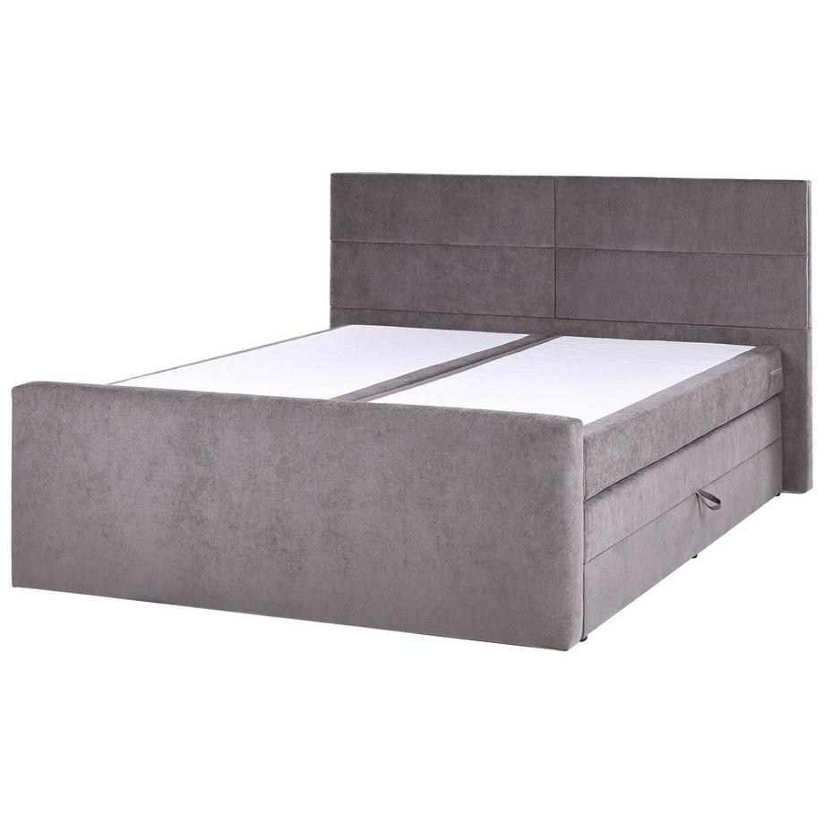 Beliani Lit boxspring avec rangement en Tissu Moderne ARISTOCRAT  