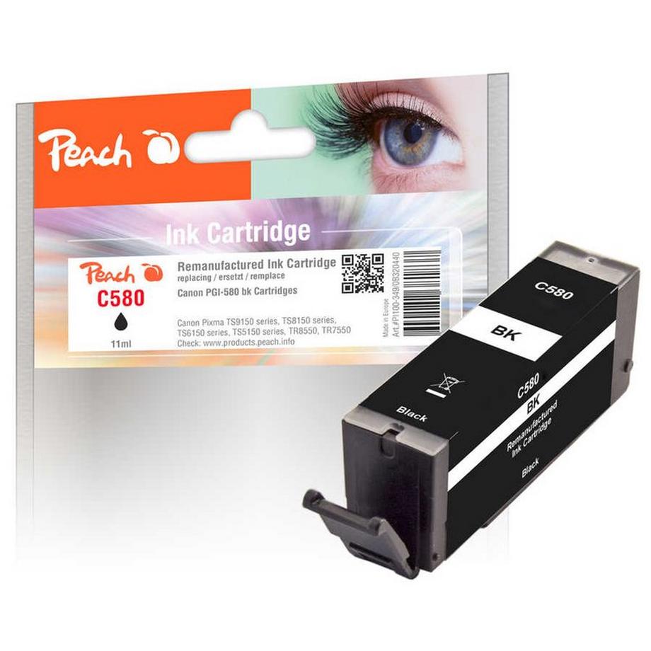 Peach  320440 cartouche d'encre 1 pièce(s) Compatible Rendement standard Noir 