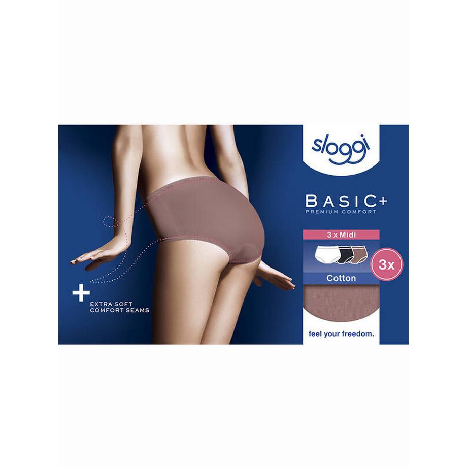 sloggi Basic+ Midi Slips Lot de 3  