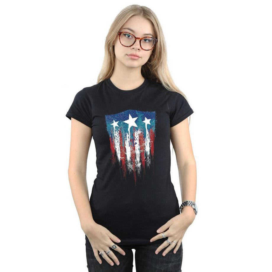MARVEL Avengers Captain America Distressed Shield T-Shirt  