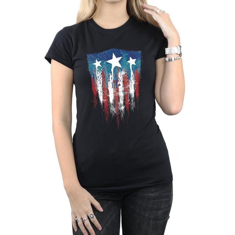 MARVEL Avengers Captain America Distressed Shield T-Shirt  
