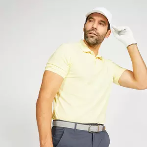 Polo de golf manches courtes homme WW500 jaune