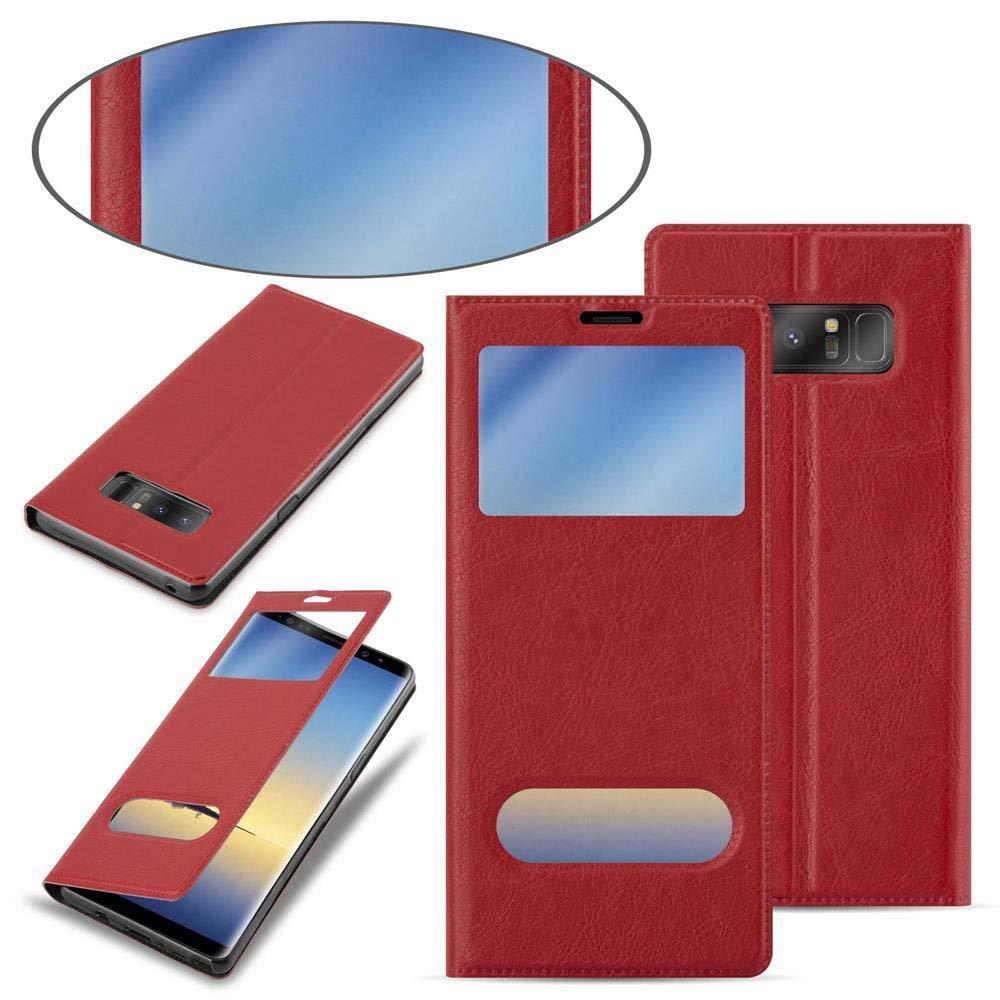 Cadorabo  Housse compatible avec Samsung Galaxy NOTE 8 - Coque de protection avec fermeture magnétique, fonction de support et 2 fenêtres de visualisation 