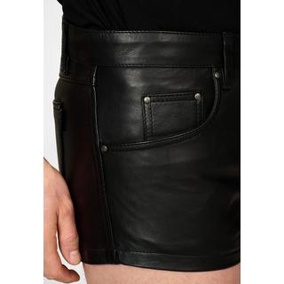 RICANO  Shorts en cuir pour hommes, en cuir de vache ciré de haute qualité. 