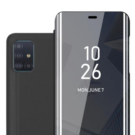 Cadorabo  Housse compatible avec Samsung Galaxy A51 4G / M40s - Clear View étui de protection miroir avec fonction de support Protection à 360 degrés 