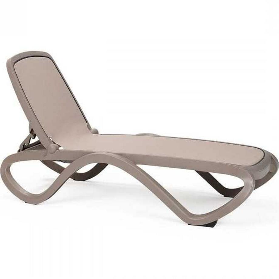 Chaise longue de jardin Omega marron