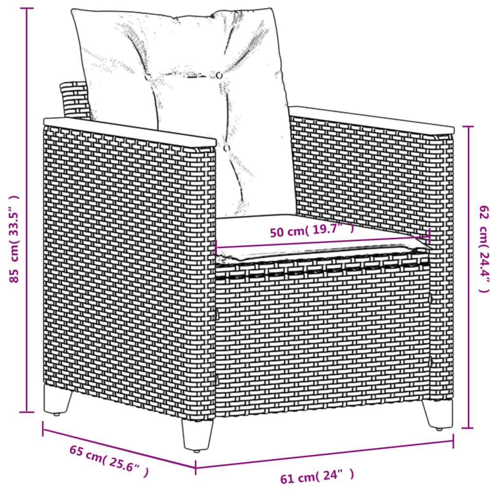 VidaXL sedia da giardino Polirattan  