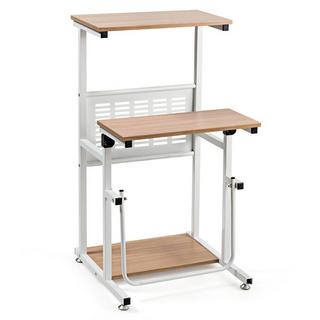 Northix Table de bureau 2 en 1 avec plateau réglable en hauteur pour présentations 55 x 53 x 98 cm  