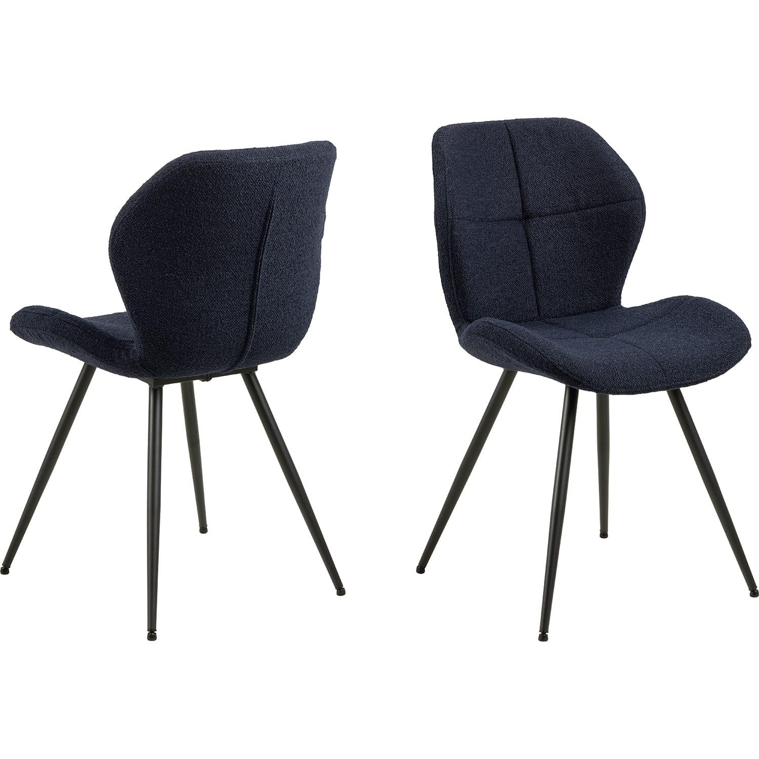 mutoni Chaise de salle à manger Selve bleu foncé (1 pièce)  