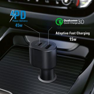 SAMSUNG  Chargeur Voiture 60W USB-C + USB Samsung 