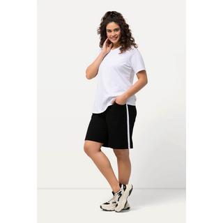 Ulla Popken  Shorts di jersey con taglio della gamba ampio, cintura elastica e laccetto 