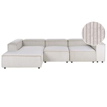 Canapé d'angle côté droit en Velours côtelé Moderne ARDAL