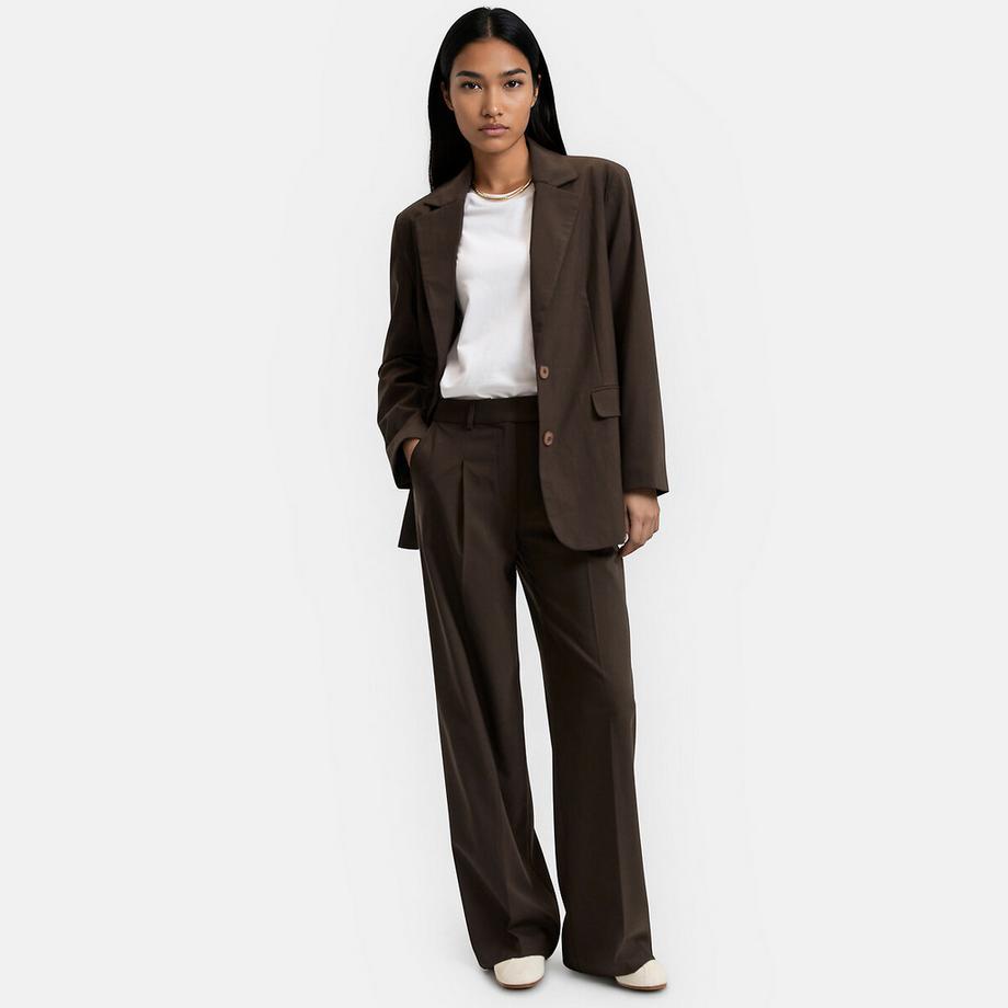 La Redoute Collections Pantaloni larghi con piega stirata  